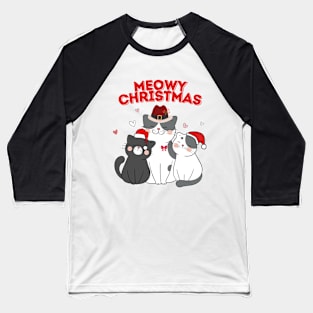 MEOW CHRISTMAS Baseball T-Shirt